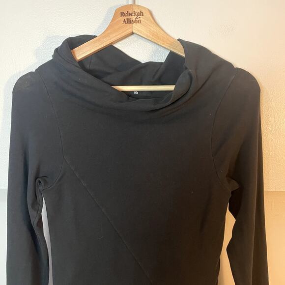 Jarbo Black Pima Cotton Classic Cowl Neck Sweater Women's EU 36 / US 4 EUC - Picture 2 of 12